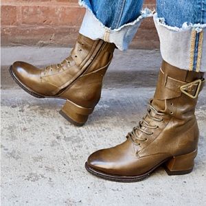 A.S.98 JASPER OLIVE drama swank heritage collection boot in green sz 37.5 beauts